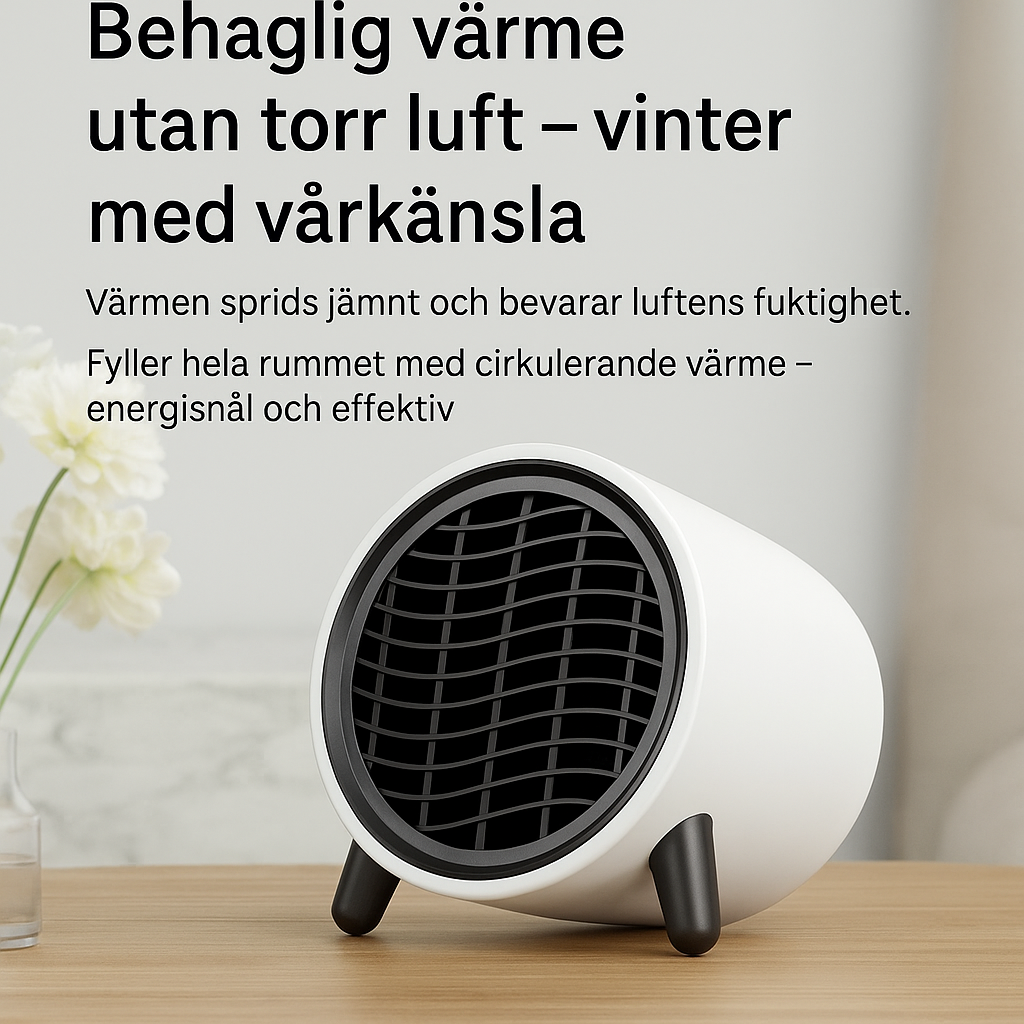 Kompakt & Stilren Värmefläkt