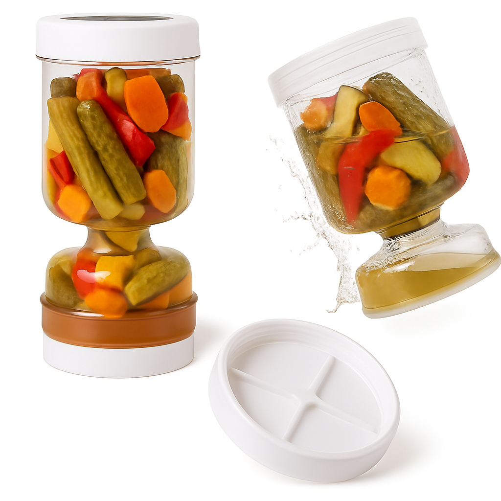 Multifunktionell Förvaringsburk – Läckagesäker & Smart Design (34 oz / 1 liter)