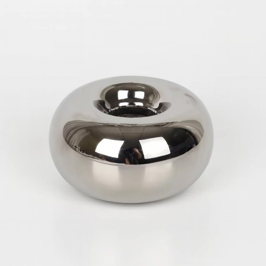 Elegant silvrig ljusstake – tidlös design för alla tillfällen