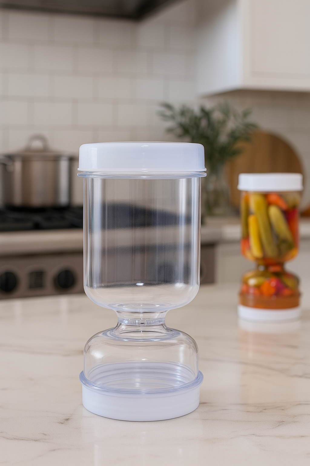 Multifunktionell Förvaringsburk – Läckagesäker & Smart Design (34 oz / 1 liter)