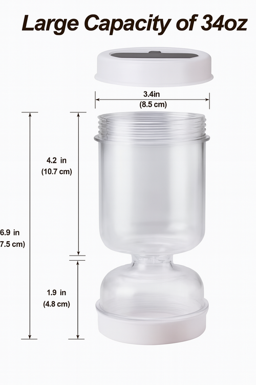 Multifunktionell Förvaringsburk – Läckagesäker & Smart Design (34 oz / 1 liter)