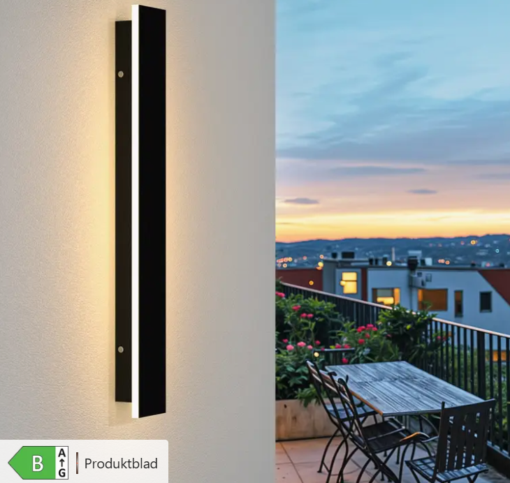 Modern LED Vägglampa – Elegant Design & Varm Belysning